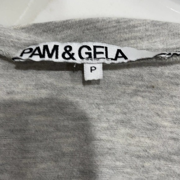 Pam & Gela Ombré Tank Top With Braided Side Detail SZ XS Grey - Picture 4 of 7